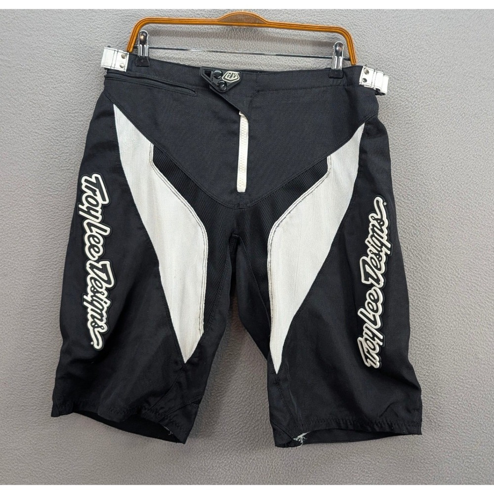 Troy Lee Designs Moto Shorts Men's 34 Black White Motocross MTB Mounting Biking